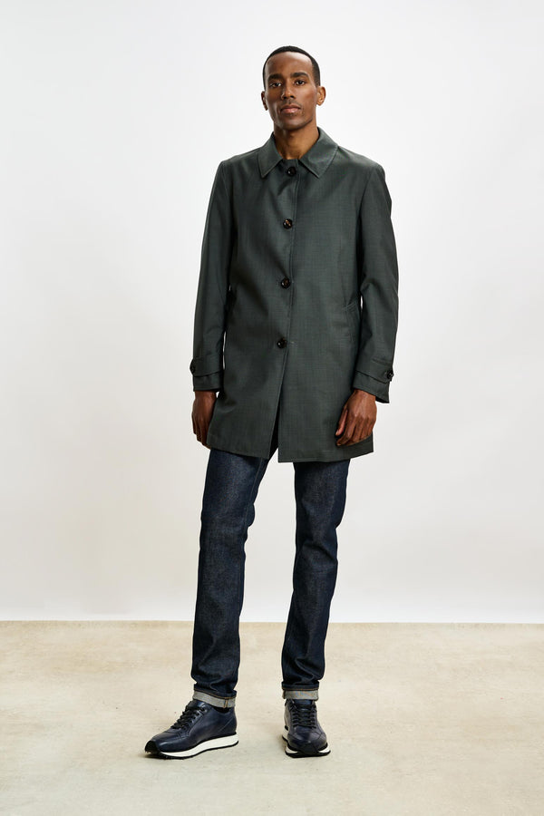 Scabal Green Lomond Reversible Raincoat