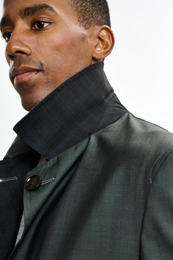 Scabal Green Lomond Reversible Raincoat