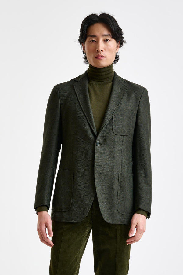 scabal Green Super 100's Wool Kenton Jacket Sonata