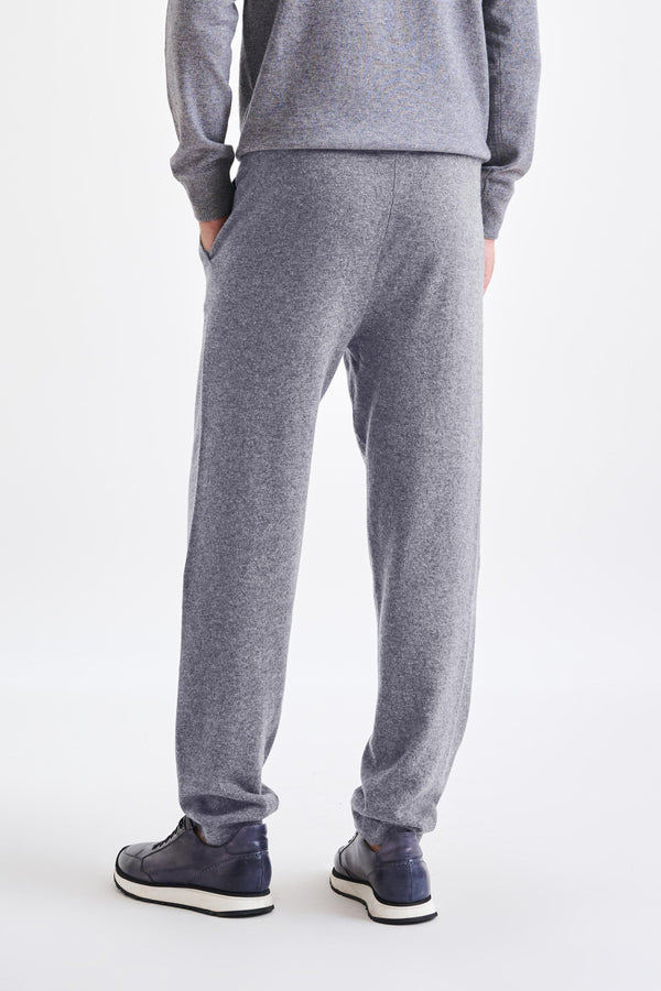 Scabal Grey 100% Cashmere Casual Knitted Trousers