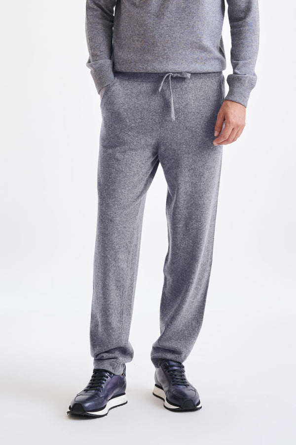 scabal Grey 100% Cashmere Casual Knitted Trousers
