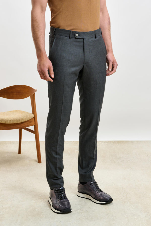 scabal Grey Farley Trousers Eton