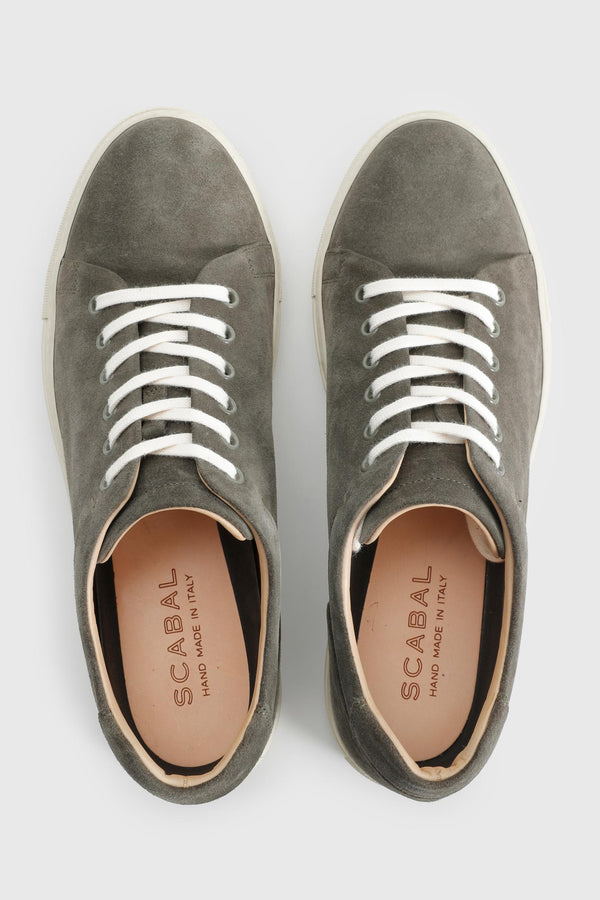Scabal Grey Suede Calfskin Trainer