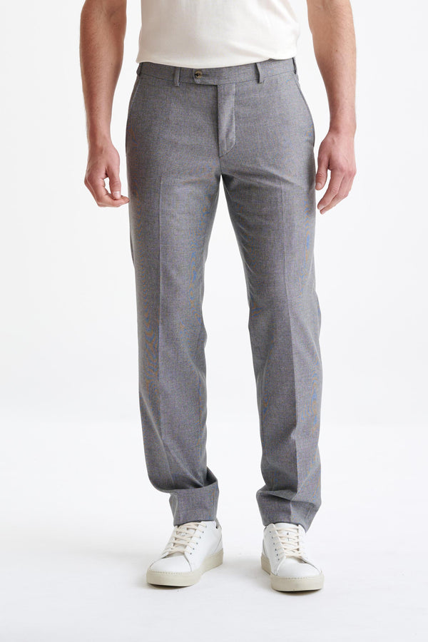 scabal Grey Wool & Cotton Farley Trousers Lifestyle