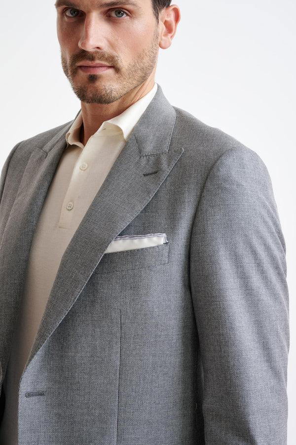 Scabal Grey Wool & Cotton Soho Jacket Lifestyle