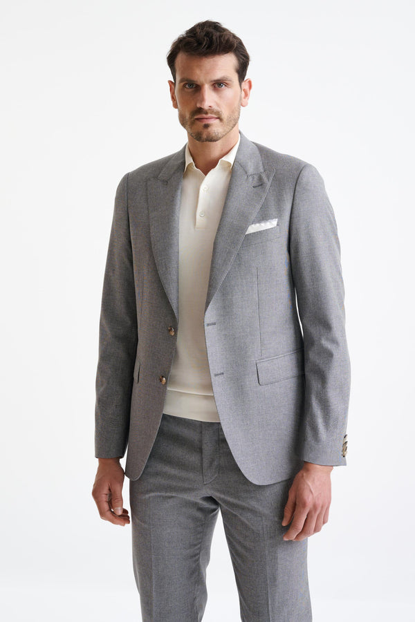 scabal Grey Wool & Cotton Soho Jacket Lifestyle