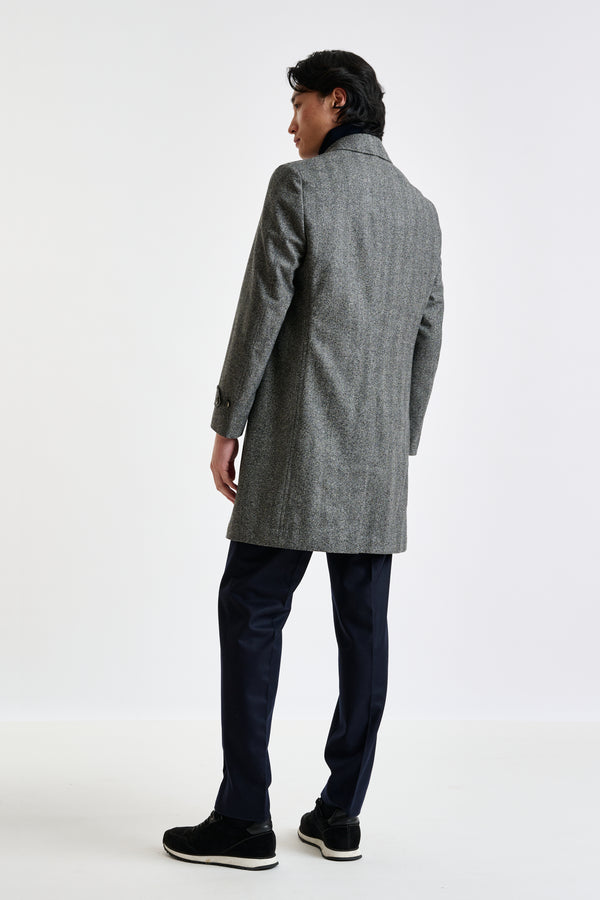 Scabal Grey Wool Leeds Coat Zeus