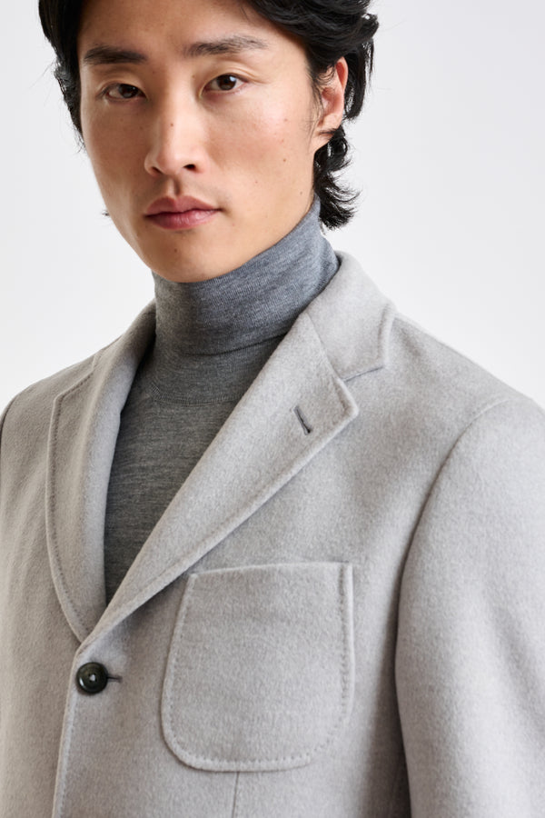 Scabal Grey Wool Penrith Jacket Zeus