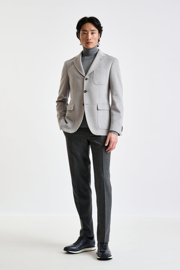 Scabal Grey Wool Penrith Jacket Zeus