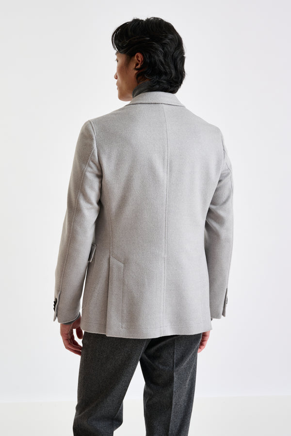 Scabal Grey Wool Penrith Jacket Zeus