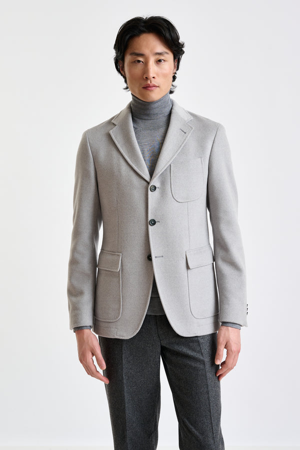scabal Grey Wool Penrith Jacket Zeus