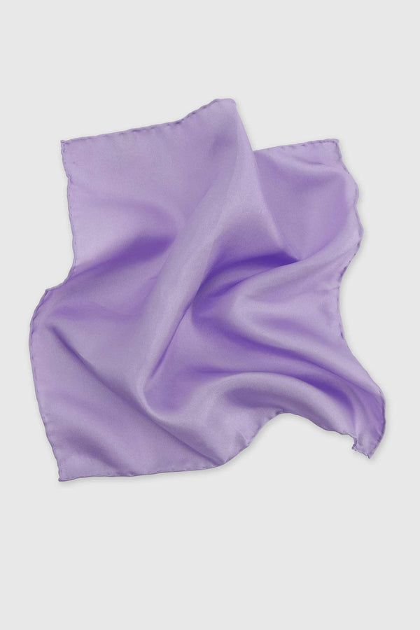Scabal Lavender 100% Silk Handmade Pocket Square