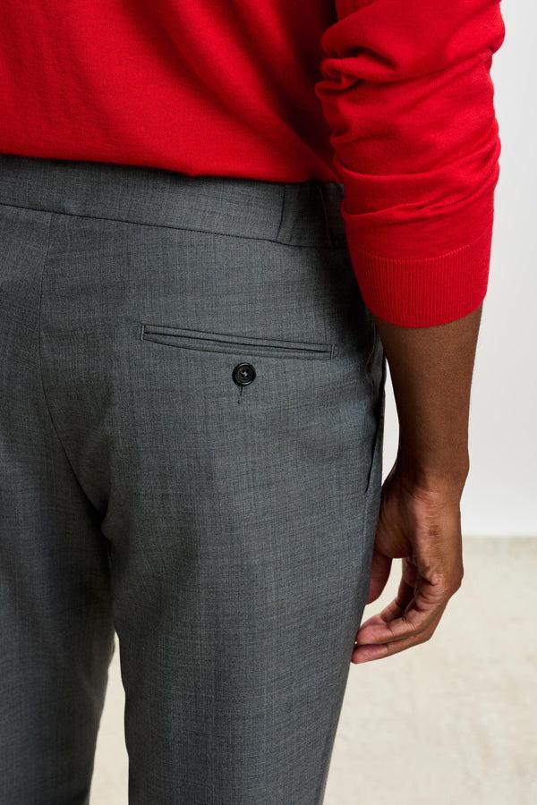 Scabal Light Grey Perth Drawstring Trousers Eton