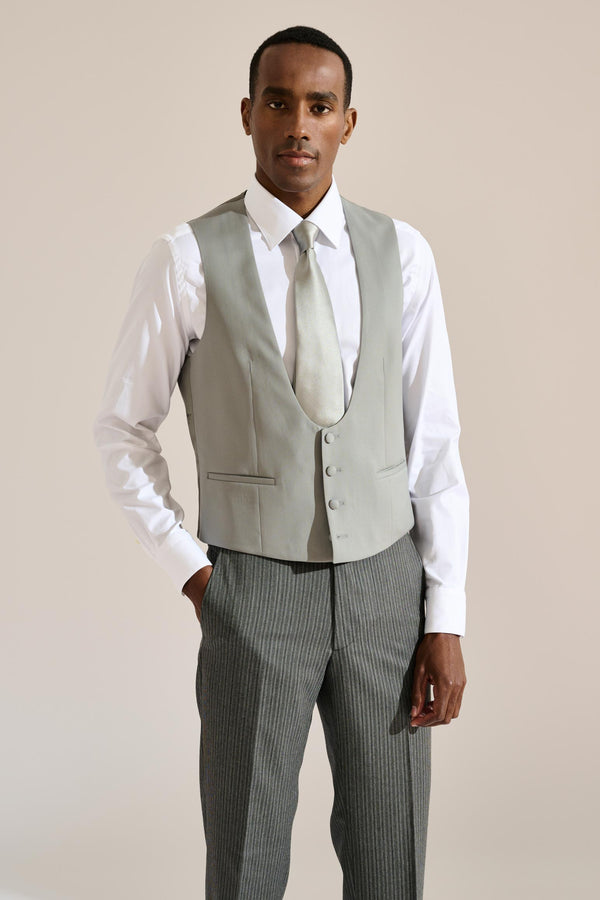 scabal Light Grey Tay Ceremonial Waistcoat