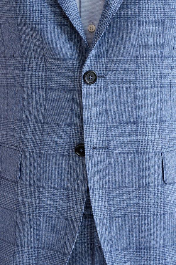 Scabal Mid-Blue 100% Wool Kenton Jacket Lifestyle