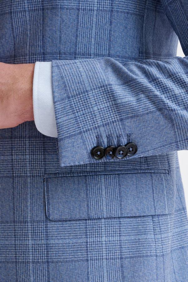 Scabal Mid-Blue 100% Wool Kenton Jacket Lifestyle