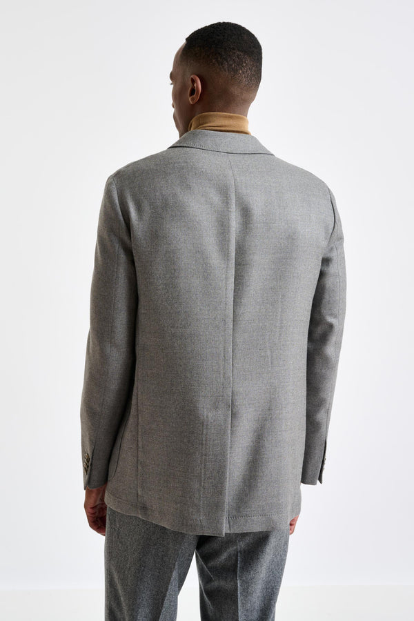 Scabal Mid-Grey Wool Chelsea Shirt Jacket Harmony