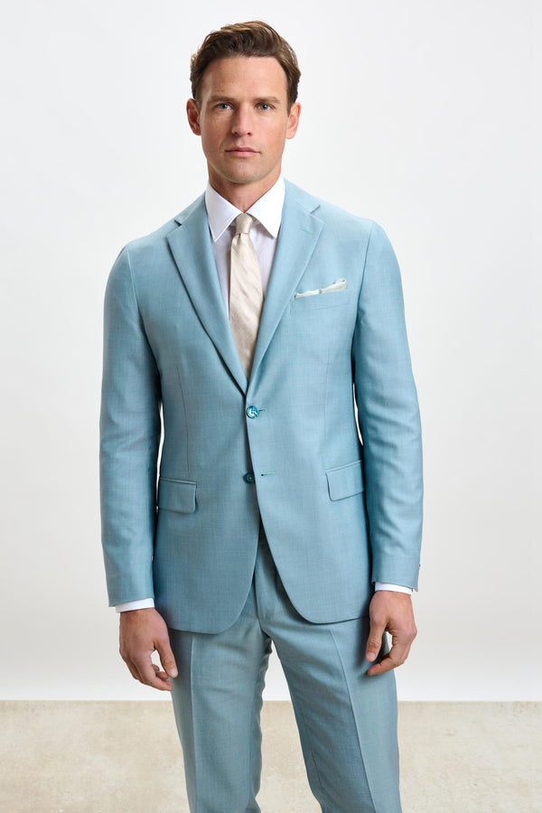 Scabal Mint Plain Kenton Suit Sleek