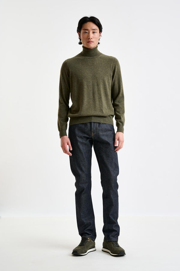 Scabal Moss Wool & Cashmere Drumberg Rollneck Knit