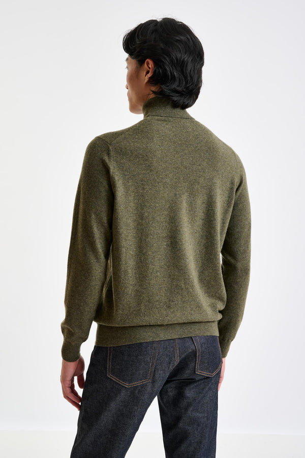 Scabal Moss Wool & Cashmere Drumberg Rollneck Knit