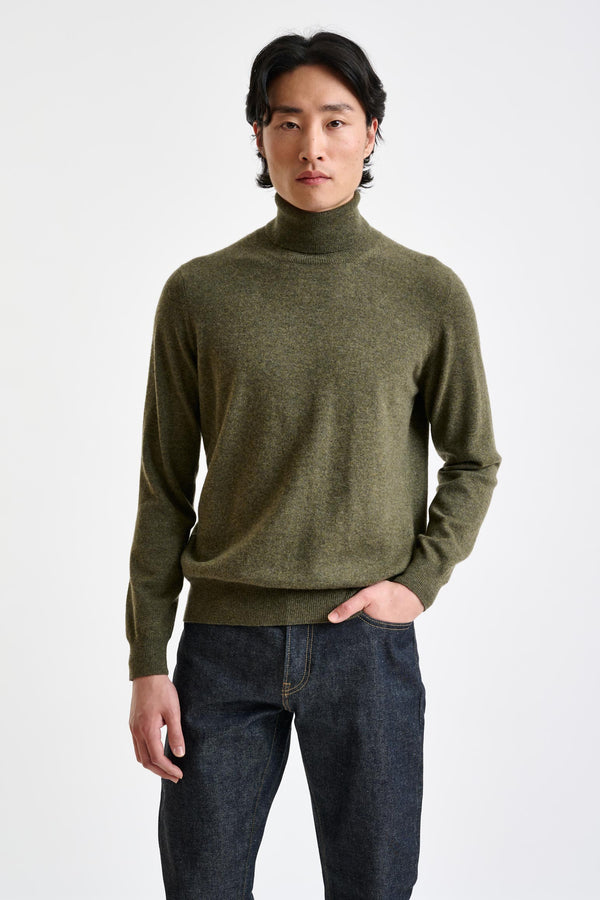 scabal Moss Wool & Cashmere Drumberg Rollneck Knit