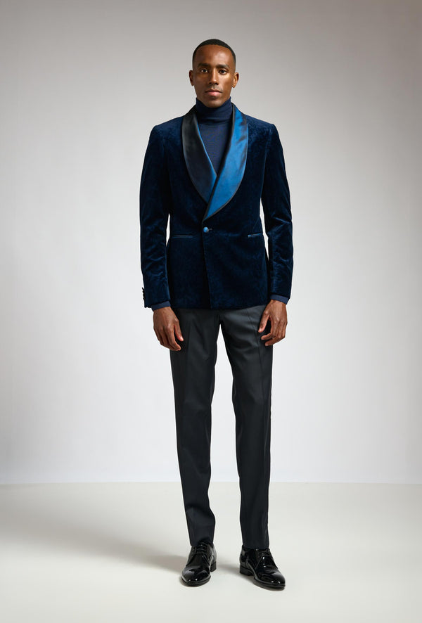 Scabal Navy Cotton Soho Tuxedo Festival