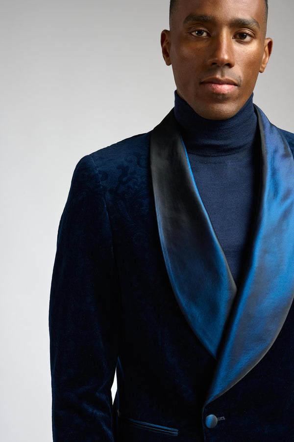 Scabal Navy Cotton Soho Tuxedo Festival