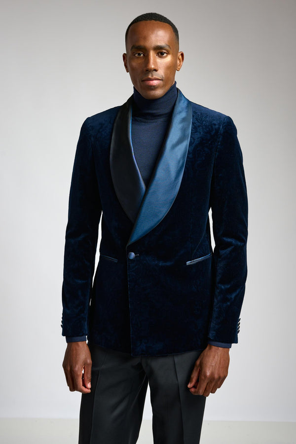 scabal Navy Cotton Soho Tuxedo Festival