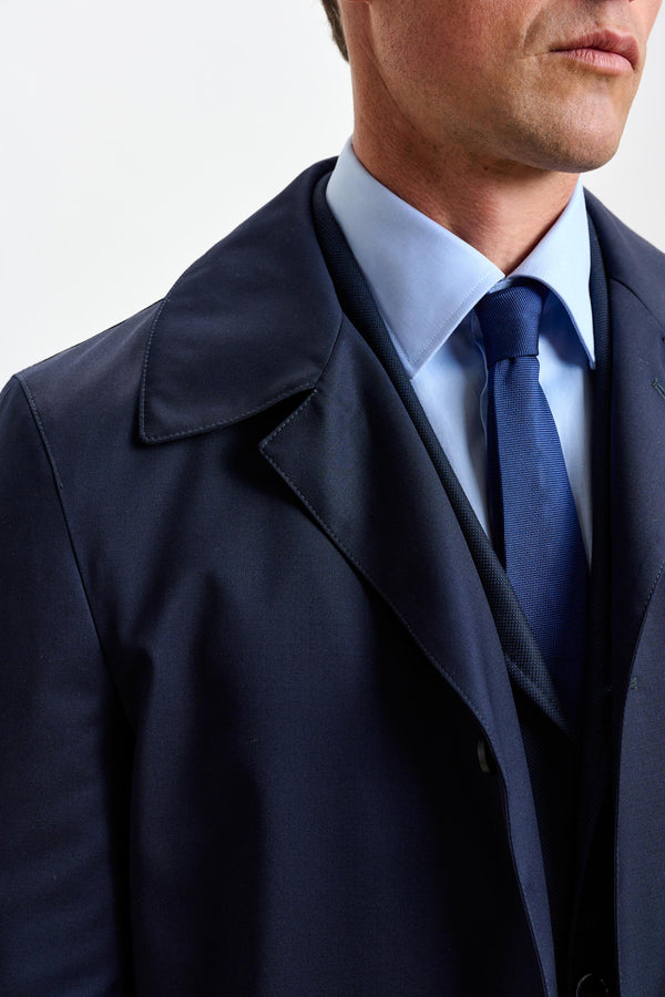 Scabal Navy Lomond Raincoat