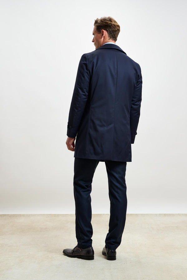 Scabal Navy Lomond Raincoat