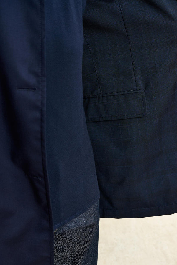 Scabal Navy Lomond Reversible Raincoat