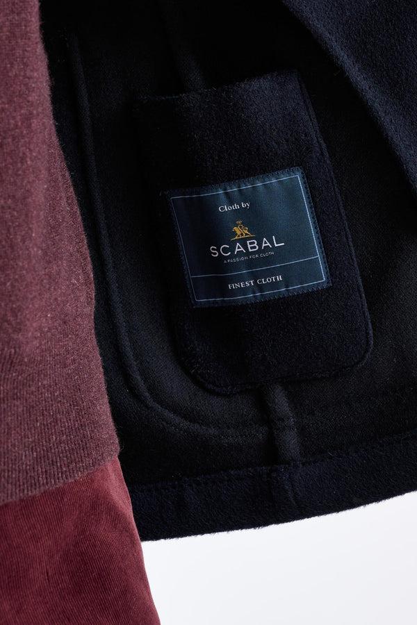Scabal Navy Wool Chelsea Shirt Jacket Zeus