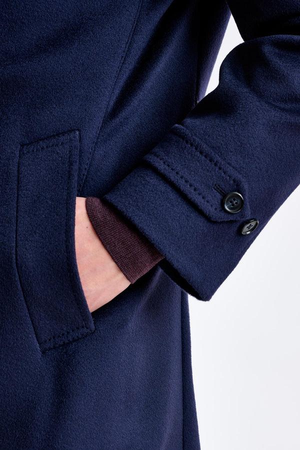 Scabal Navy Wool Leeds Coat Zeus