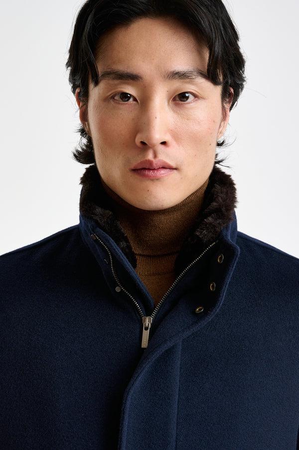 Scabal Navy Wool York Field Jacket Zeus