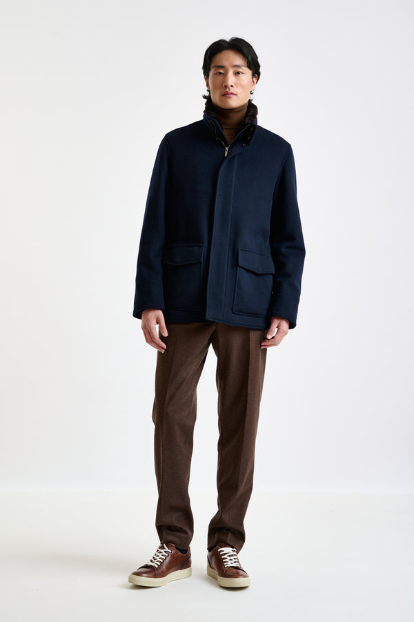 Scabal Navy Wool York Field Jacket Zeus