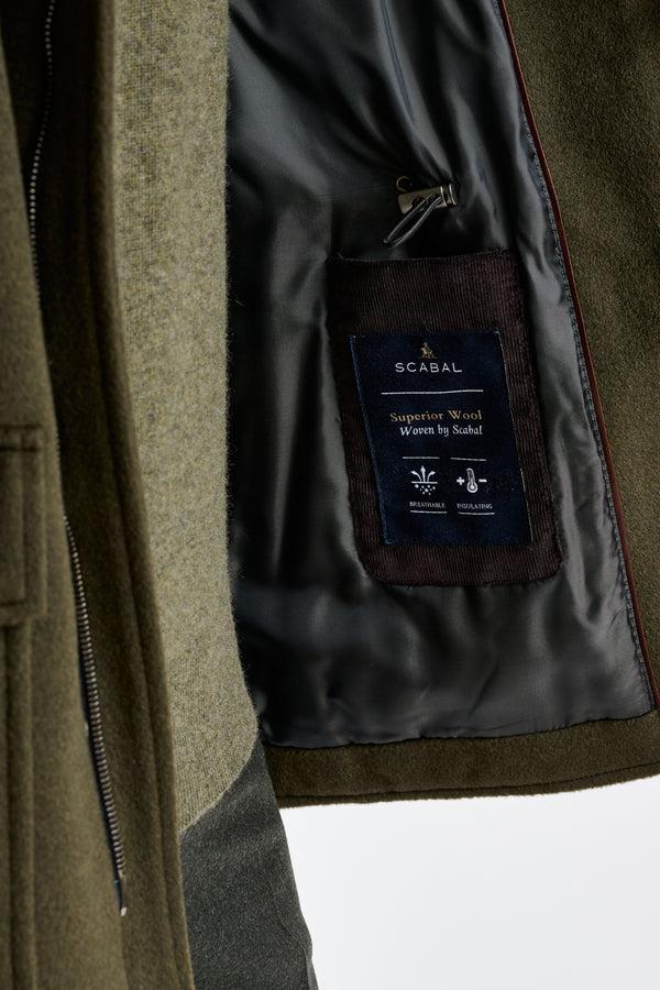 Scabal Olive Green Wool York Field Jacket Zeus