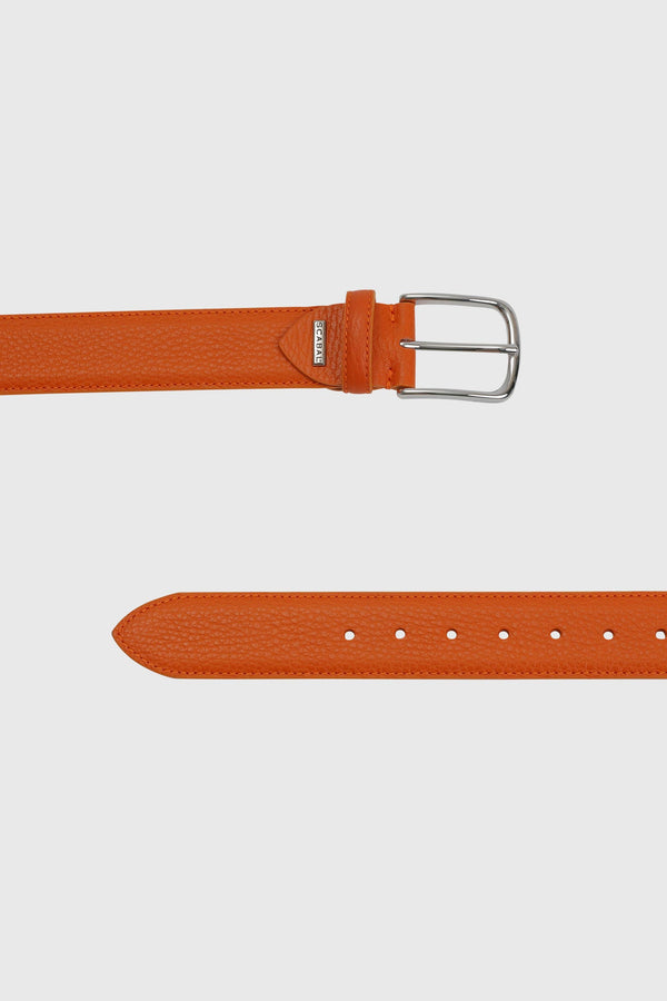 scabal Orange Deerskin Dorchester Belt