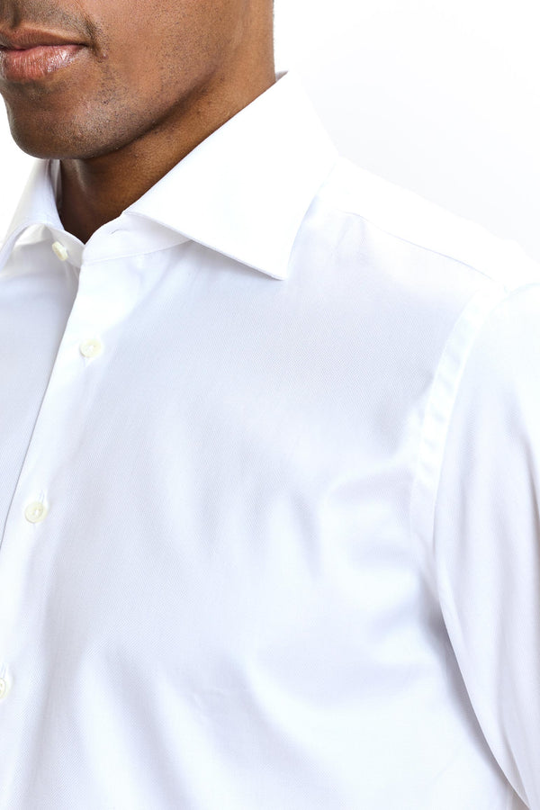 Scabal Oxford White Pique Formal Shirt