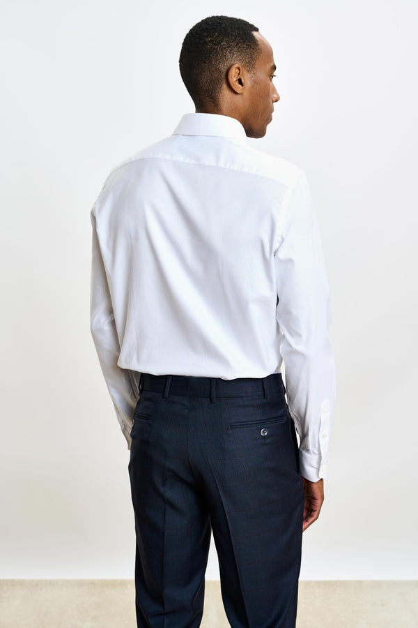Scabal Oxford White Pique Formal Shirt