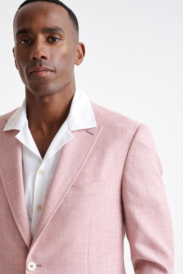 Scabal Pink Silk & Linen Soho Jacket Amalfi Trend