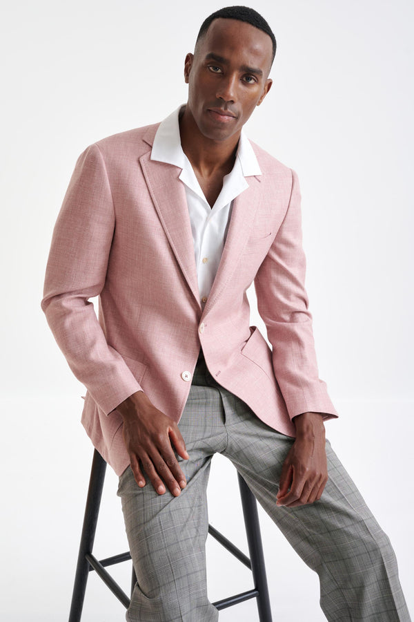Scabal Pink Silk & Linen Soho Jacket Amalfi Trend