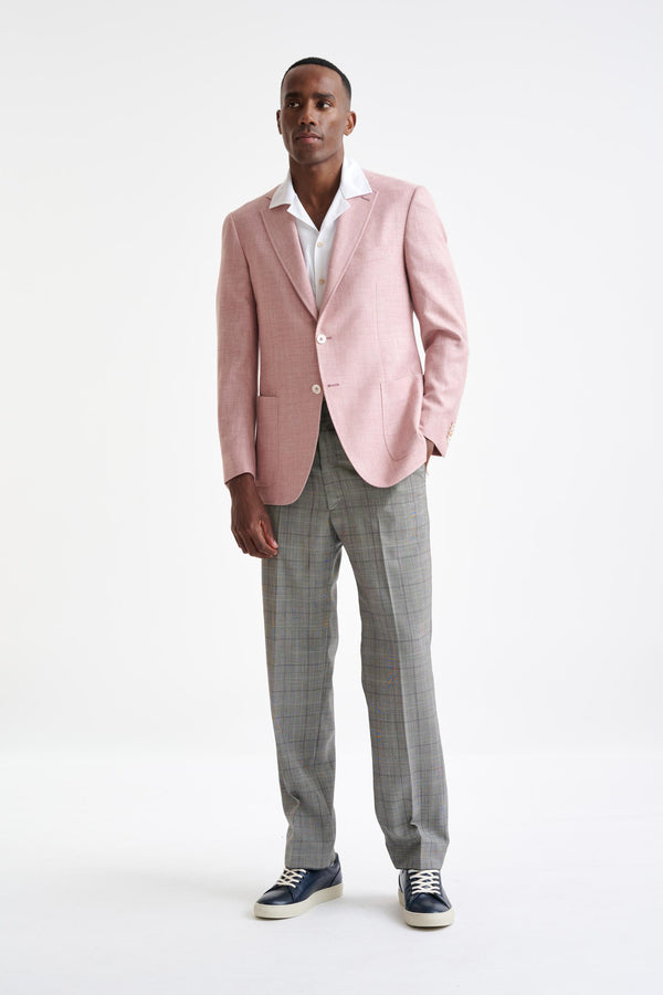 scabal Pink Silk & Linen Soho Jacket Amalfi Trend