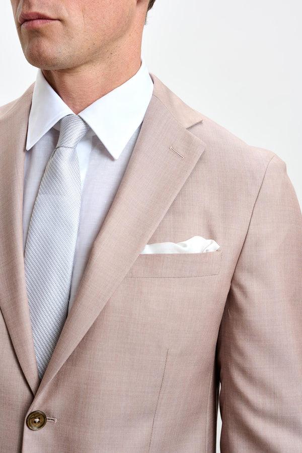 Scabal Plain Beige Kenton Suit Sleek