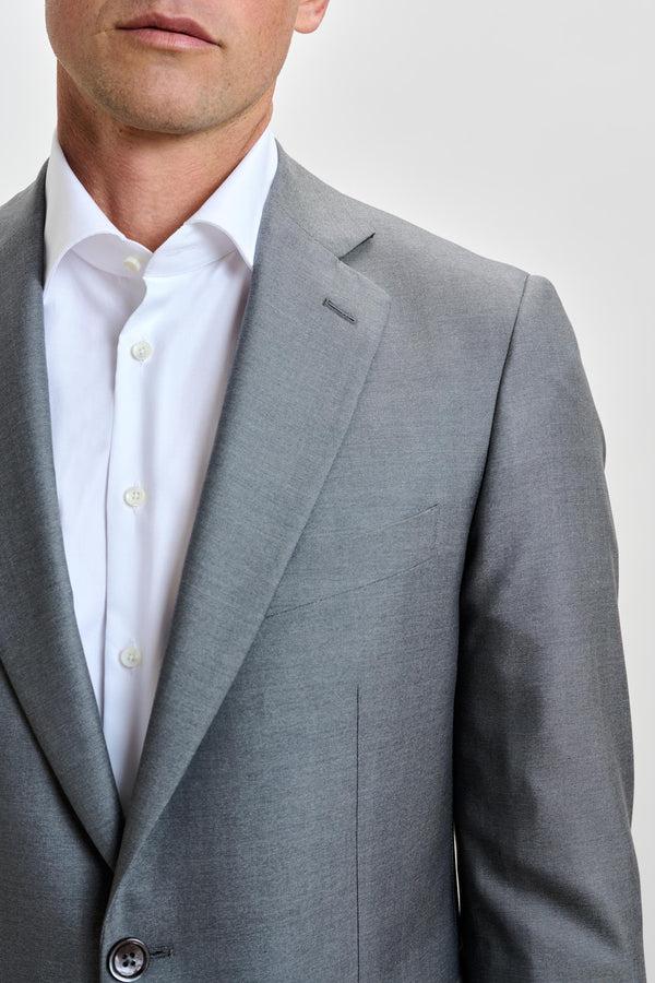 Scabal Plain Light Grey Kenton Suit Sleek