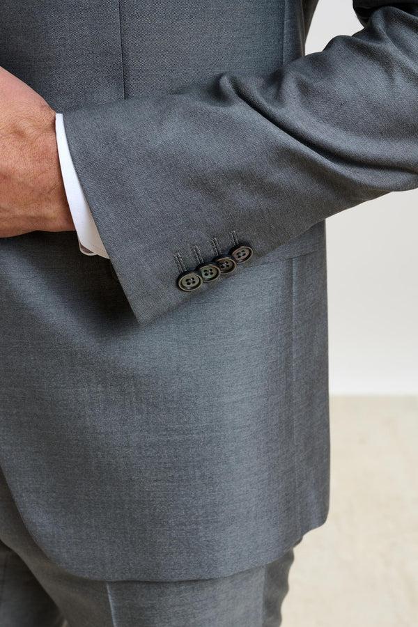 Scabal Plain Light Grey Kenton Suit Sleek
