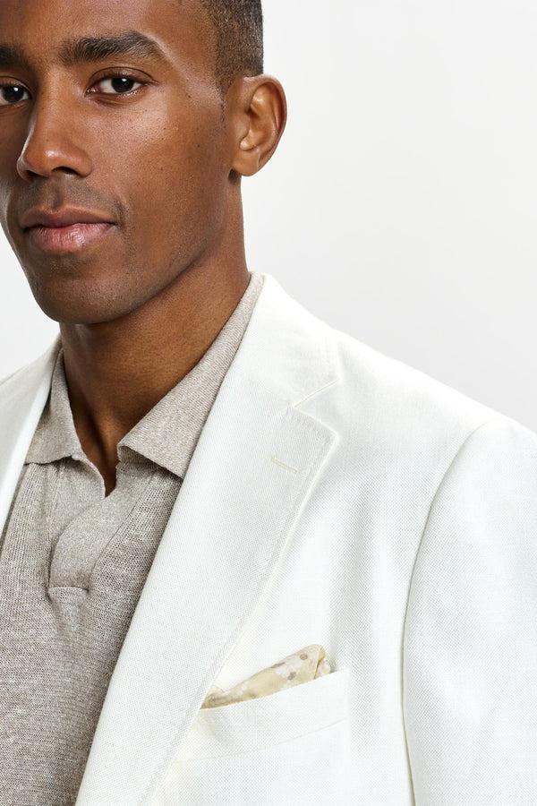 Scabal Plain Off-white Soho Jacket Taormina