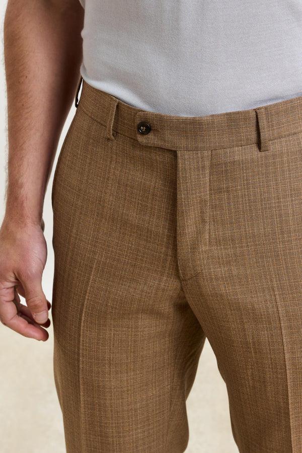 Scabal Plain Rust Farley Trousers Crossover