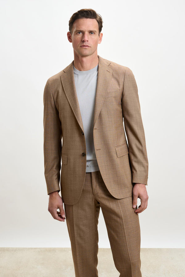 scabal Plain Rust Kenton Jacket Crossover