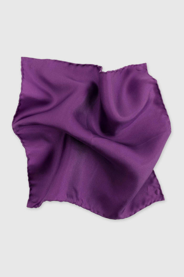 Scabal Purple 100% Silk Handmade Pocket Square