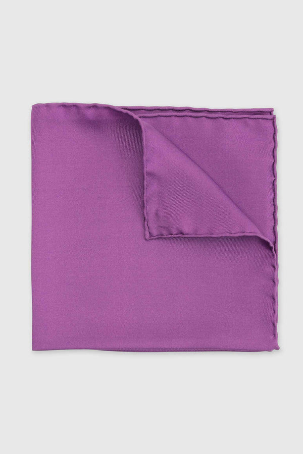 scabal Purple 100% Silk Handmade Pocket Square